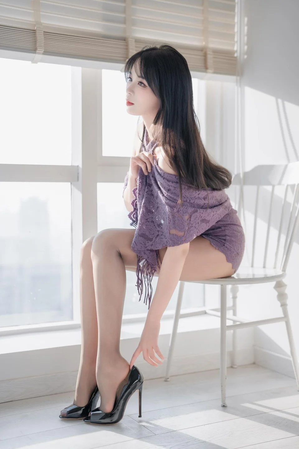 轩萧学姐 - No.076 紫色旗袍 [140P,1V-1.91GB] tg@simisebaisi 【丝足阁】009.webp